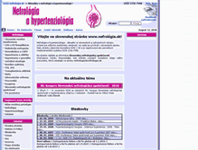 Tablet Screenshot of nefrologia.sk